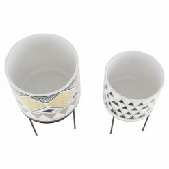 Coupon ⌛ Planter Sets Aspire Home Accents Ayaz Mid-Century Modern Ceramic Planter - Set Of 2 🎉 -Garden Planters & Plant Pots Sales Shop detail2ASP1148