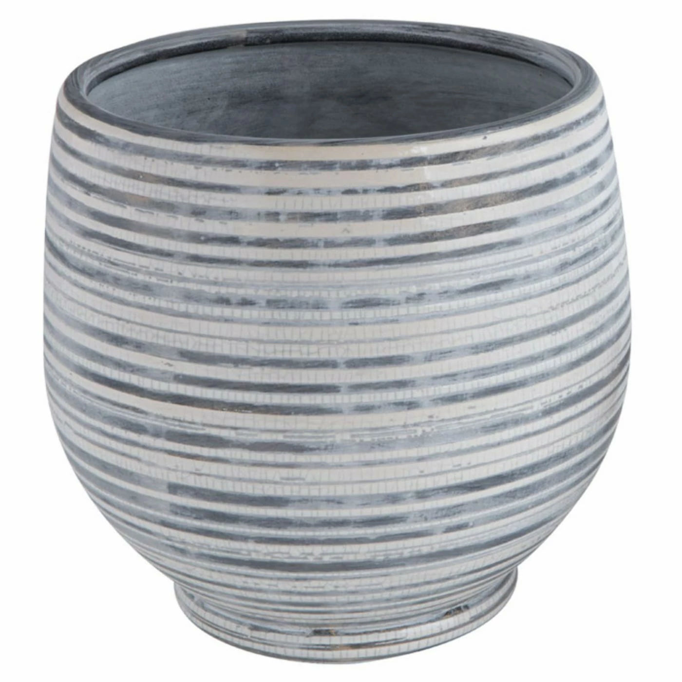 Budget π€© Novelty 3R Studios Grey And White Stripe Planter π₯° 4 Budget π€© Novelty 3R Studios Grey And White Stripe Planter π₯° - Image 4