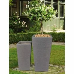 Best reviews of 🔔 Commercial Kasamodern Modern Square Slate Stone Pot Planter 👍 -Garden Planters & Plant Pots Sales Shop detail2LAKA052