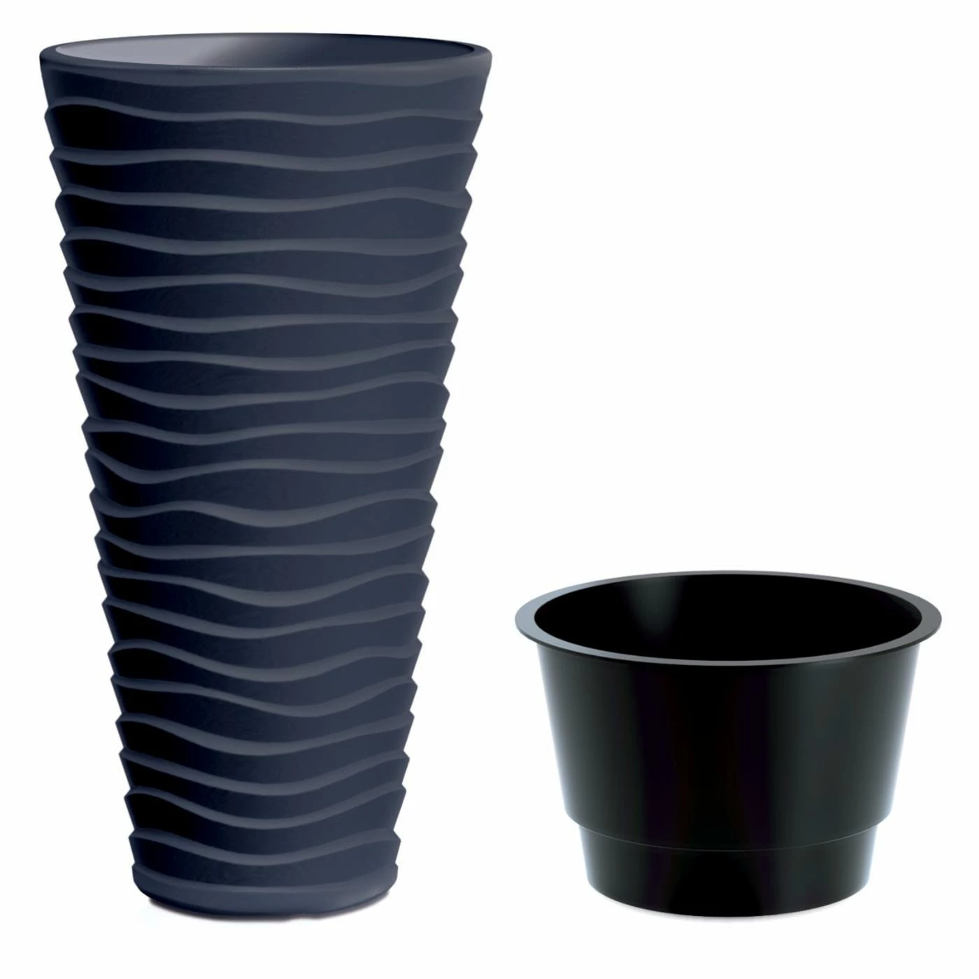 Budget π₯ Novelty Kasamodern Modern Round Planter Pot With Horizontal Waves 𧨠4 Budget π₯ Novelty Kasamodern Modern Round Planter Pot With Horizontal Waves 𧨠- Image 4