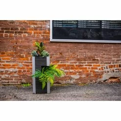 Hot Sale 🌟 Planter Boxes Vita Urbana Vinyl 2 Tired Outdoor Pillar Planter ⌛ -Garden Planters & Plant Pots Sales Shop detail2NEA184
