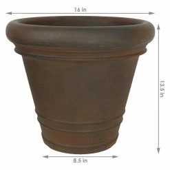 Best Sale 🧨 Planter Pots Sunnydaze Decor Crozier Heavy Duty Double-Walled Fade Resistant Flower Pot Planter 🧨 -Garden Planters & Plant Pots Sales Shop detail2NETH1181