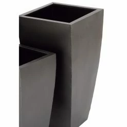 Best Pirce ⭐ Planter Sets DecMode Gray Metal Planters - Set Of 3 ✨ -Garden Planters & Plant Pots Sales Shop detail2UMA8713
