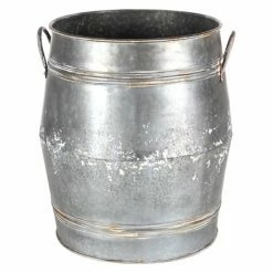 Buy 👏 Novelty DecMode Barrel Metal Planters - Set Of 3 👏 -Garden Planters & Plant Pots Sales Shop detail2UMA8717