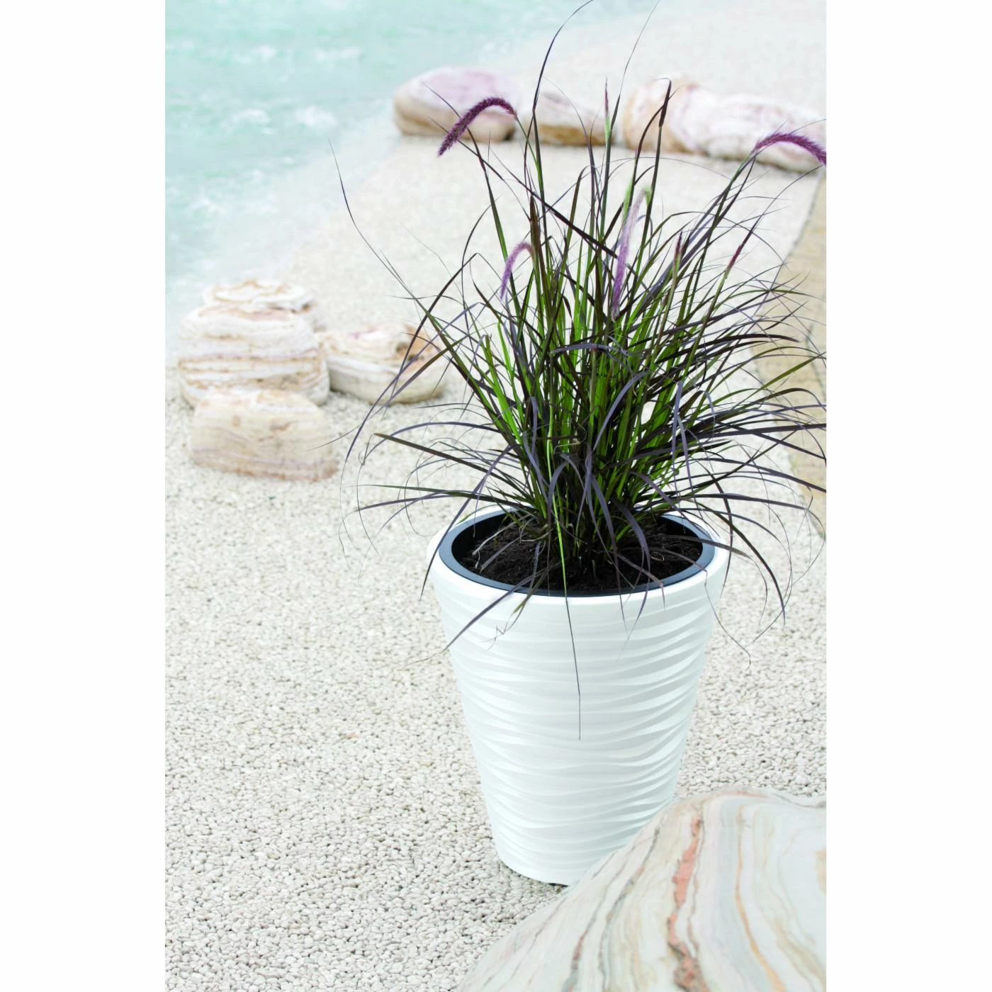 Budget π₯ Novelty Kasamodern Modern Round Planter Pot With Horizontal Waves 𧨠7 Budget π₯ Novelty Kasamodern Modern Round Planter Pot With Horizontal Waves 𧨠- Image 7