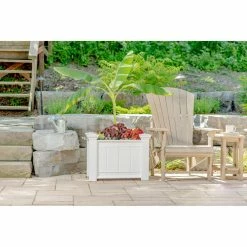 Discount ⌛ New England Arbors Planter Pots Vita Classic Barcelona White Vinyl Rectangle Planter Box ✔️ -Garden Planters & Plant Pots Sales Shop detail4NEA039