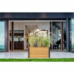 Outlet 🔔 Planter Boxes Vita Mezza Cedar Parklette Outdoor Planter 🤩 -Garden Planters & Plant Pots Sales Shop detail4NEA186