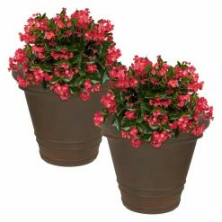 Best Sale 🧨 Planter Pots Sunnydaze Decor Crozier Heavy Duty Double-Walled Fade Resistant Flower Pot Planter 🧨 -Garden Planters & Plant Pots Sales Shop detail4NETH1181