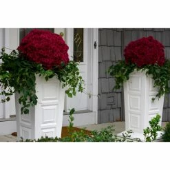 New ✔️ Planter Pots Good Ideas Savannah Tall Square Resin Planter 😍 -Garden Planters & Plant Pots Sales Shop detail5GID086