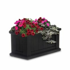 Best Pirce 👍 Trough Mayne Rectangle Polyethylene Cape Cod 24 X 11 Patio Planter 😍 -Garden Planters & Plant Pots Sales Shop detail5MMI028