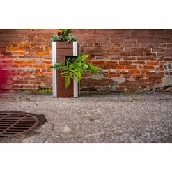 Hot Sale 🌟 Planter Boxes Vita Urbana Vinyl 2 Tired Outdoor Pillar Planter ⌛ -Garden Planters & Plant Pots Sales Shop detail5NEA184