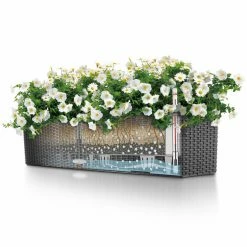 Hot Sale 🎁 Window Boxes Rectangle Lechuza Balconera Cottage Self-Watering Resin Planter With Optional Brackets 🎉 -Garden Planters & Plant Pots Sales Shop detail5PML018