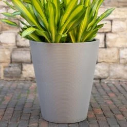 Budget ⌛ Commercial Veradek Pro Series Curve 30 In. Grooved Outdoor Round Planter ✨ -Garden Planters & Plant Pots Sales Shop detail5VERA046