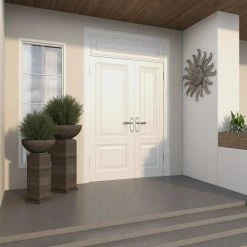 Best Sale 🌟 Novelty DecMode Iron Bowl Pedestal Planters - Set Of 2 💯 -Garden Planters & Plant Pots Sales Shop detail6UMA5477