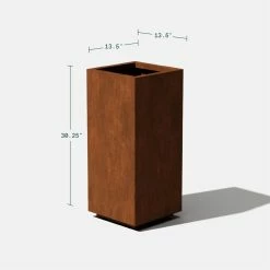 Flash Sale 🔥 Commercial Veradek Metallic Series PEDESTAL Planter - Corten Steel 😍 -Garden Planters & Plant Pots Sales Shop detail6VERA031