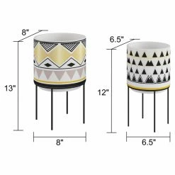 Coupon ⌛ Planter Sets Aspire Home Accents Ayaz Mid-Century Modern Ceramic Planter - Set Of 2 🎉 -Garden Planters & Plant Pots Sales Shop detail7ASP1148