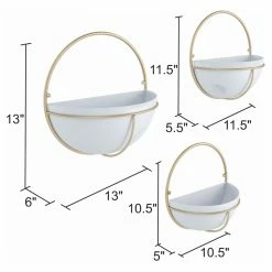 Best Sale 🎁 Vertical Gardens Aspire Home Accents Isley Modern Wall Planter - Set Of 3 ✨ -Garden Planters & Plant Pots Sales Shop detail7ASP1154