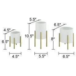 Best deal 🧨 Planter Sets Aspire Home Accents Brevyn Small Mid-Century Modern Planter - Set Of 3 😉 -Garden Planters & Plant Pots Sales Shop detail7ASP1155