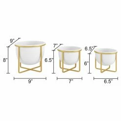 Wholesale 😀 Planter Sets Aspire Home Accents Kendi Mid-Century Modern Planter - Set Of 3 💯 -Garden Planters & Plant Pots Sales Shop detail7ASP1156