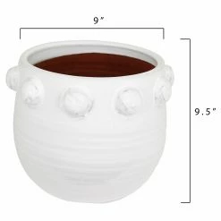 Outlet ❤️ Novelty 3R Studios Bubble Design White Terracotta Planter 🎉 -Garden Planters & Plant Pots Sales Shop detail7CREC706