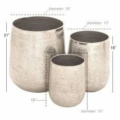 Best reviews of 💯 Novelty DecMode Aluminum Planter - Set Of 3 💯 -Garden Planters & Plant Pots Sales Shop detail7UMA2264
