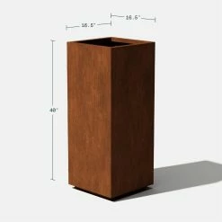 Flash Sale 🔥 Commercial Veradek Metallic Series PEDESTAL Planter - Corten Steel 😍 -Garden Planters & Plant Pots Sales Shop detail7VERA031