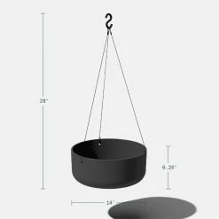 Deals 🥰 Veradek Pure Series Kona Hanging Bowl Planter 🥰 -Garden Planters & Plant Pots Sales Shop detail7VERA068