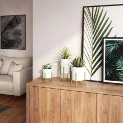 Best deal 🧨 Planter Sets Aspire Home Accents Brevyn Small Mid-Century Modern Planter - Set Of 3 😉 -Garden Planters & Plant Pots Sales Shop detailASP1155