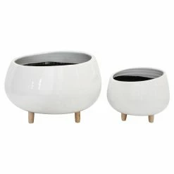Wholesale π Novelty 3R Studios White Planter With Wood Feet β 5 Wholesale π Novelty 3R Studios White Planter With Wood Feet β -Garden Planters & Plant Pots Sales Shop detailCREC317