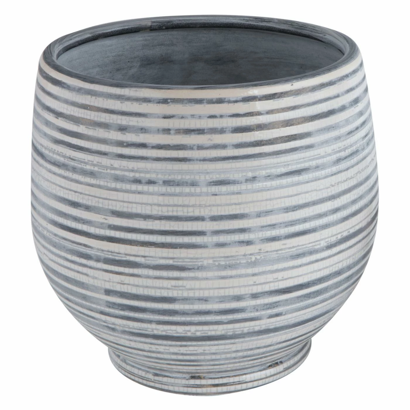 Budget π€© Novelty 3R Studios Grey And White Stripe Planter π₯° 3 Budget π€© Novelty 3R Studios Grey And White Stripe Planter π₯° - Image 3