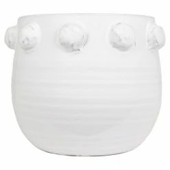 Outlet ❤️ Novelty 3R Studios Bubble Design White Terracotta Planter 🎉 -Garden Planters & Plant Pots Sales Shop detailCREC706