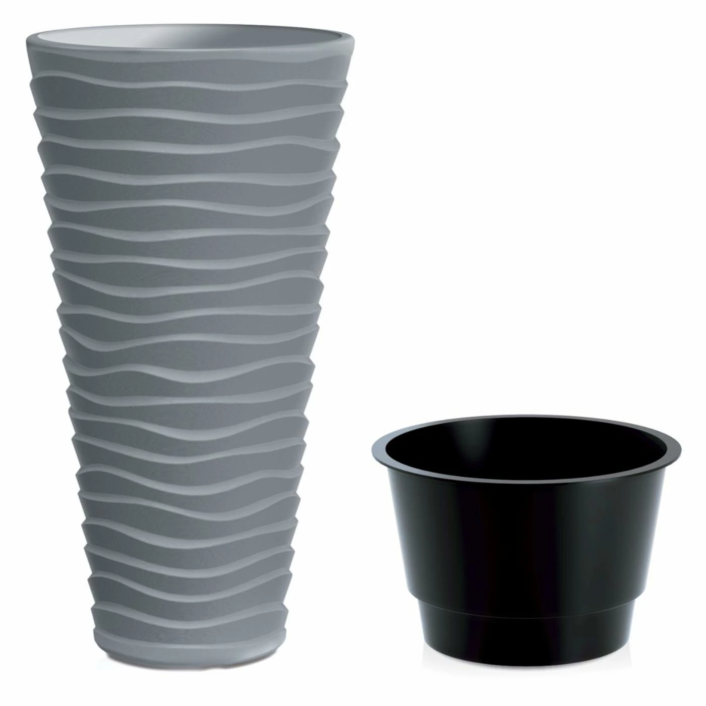 Budget π₯ Novelty Kasamodern Modern Round Planter Pot With Horizontal Waves 𧨠3 Budget π₯ Novelty Kasamodern Modern Round Planter Pot With Horizontal Waves 𧨠- Image 3