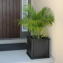 Best Sale 🎁 Planter Pots Mayne Square Polyethylene Cape Cod 20 X 20 Patio Planter 🛒 -Garden Planters & Plant Pots Sales Shop detailMMI025