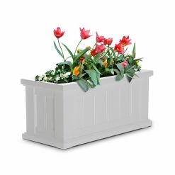 Best Pirce 👍 Trough Mayne Rectangle Polyethylene Cape Cod 24 X 11 Patio Planter 😍 -Garden Planters & Plant Pots Sales Shop detailMMI028