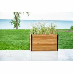 Outlet 🔔 Planter Boxes Vita Mezza Cedar Parklette Outdoor Planter 🤩 -Garden Planters & Plant Pots Sales Shop detailNEA186