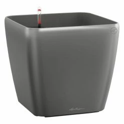 Hot Sale ✨ Planter Pots Lechuza Quadro Premium LS Indoor/Outdoor Self-Watering Planter 🌟 -Garden Planters & Plant Pots Sales Shop detailPML055