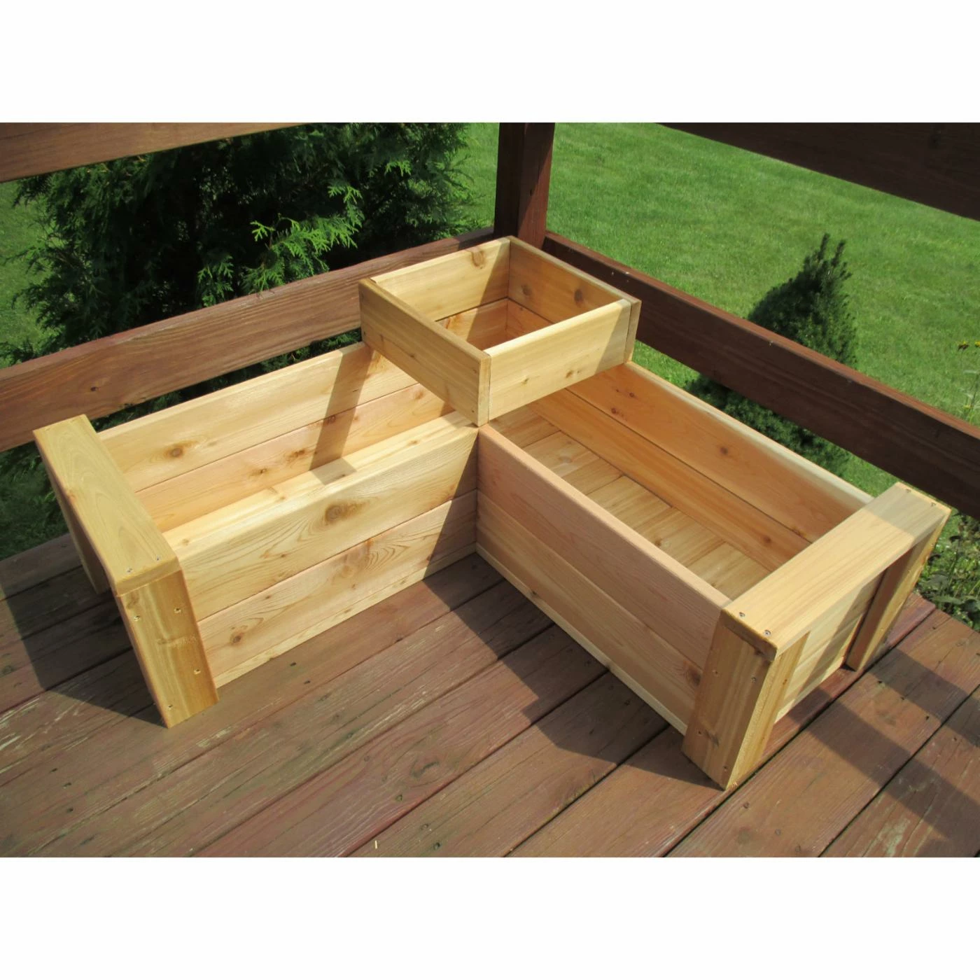 Wholesale ๐ Trough Infinite Cedar Multi-Level L-Shaped Planter ๐ 3 Wholesale ๐ Trough Infinite Cedar Multi-Level L-Shaped Planter ๐ - Image 3