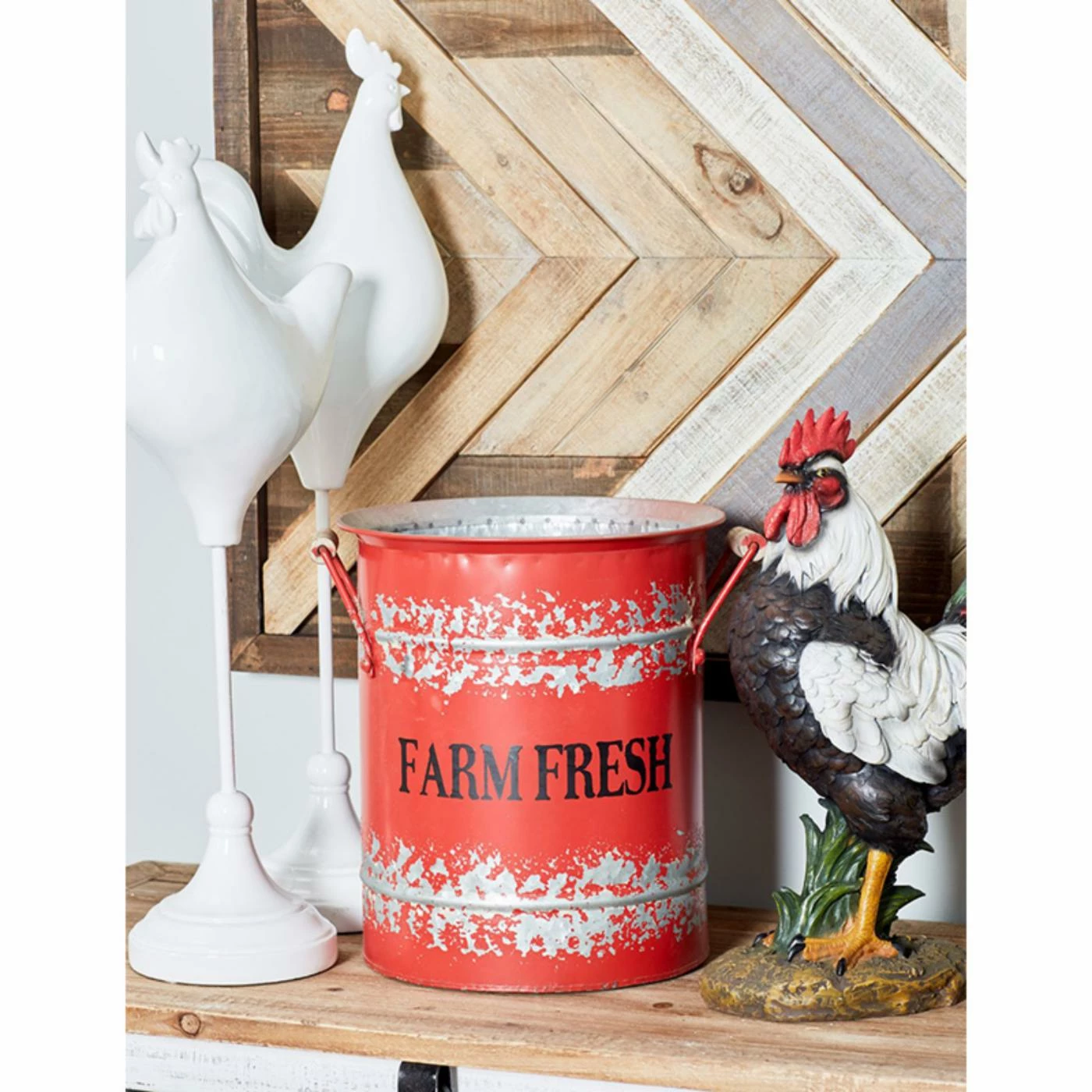 New π Novelty DecMode Farmhouse Cylinder Distressed Iron Pail Planters - Set Of 2 β 3 New π Novelty DecMode Farmhouse Cylinder Distressed Iron Pail Planters - Set Of 2 β - Image 3