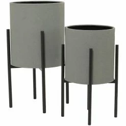 New βοΈ Novelty DecMode Raised Metal Planters - Set Of 2 π 12 New βοΈ Novelty DecMode Raised Metal Planters - Set Of 2 π -Garden Planters & Plant Pots Sales Shop detailUMA8707 1