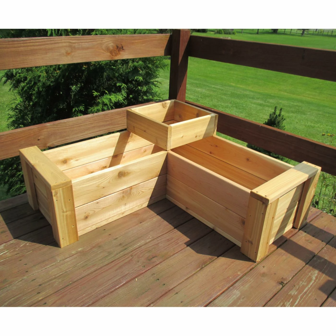Wholesale ๐ Trough Infinite Cedar Multi-Level L-Shaped Planter ๐ 2 Wholesale ๐ Trough Infinite Cedar Multi-Level L-Shaped Planter ๐ - Image 2