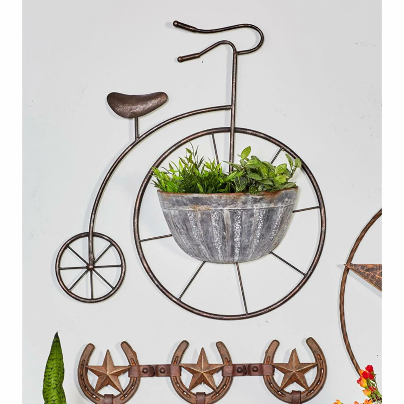Hot Sale π Novelty DecMode Traditional Iron Penny Farthing Wall Planter β 2 Hot Sale π Novelty DecMode Traditional Iron Penny Farthing Wall Planter β - Image 2