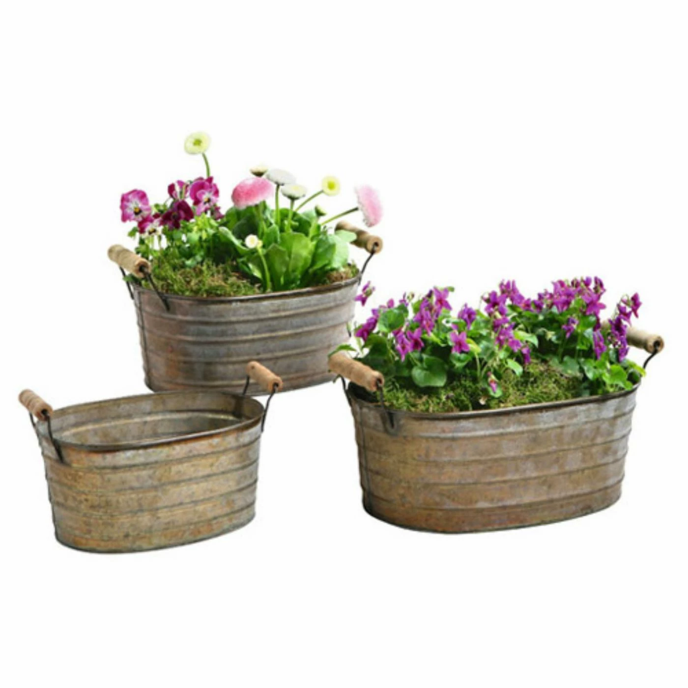 Flash Sale ๐ Novelty HGC Metal Planter Tubs - Set Of 3 โ๏ธ 2 Flash Sale ๐ Novelty HGC Metal Planter Tubs - Set Of 3 โ๏ธ - Image 2