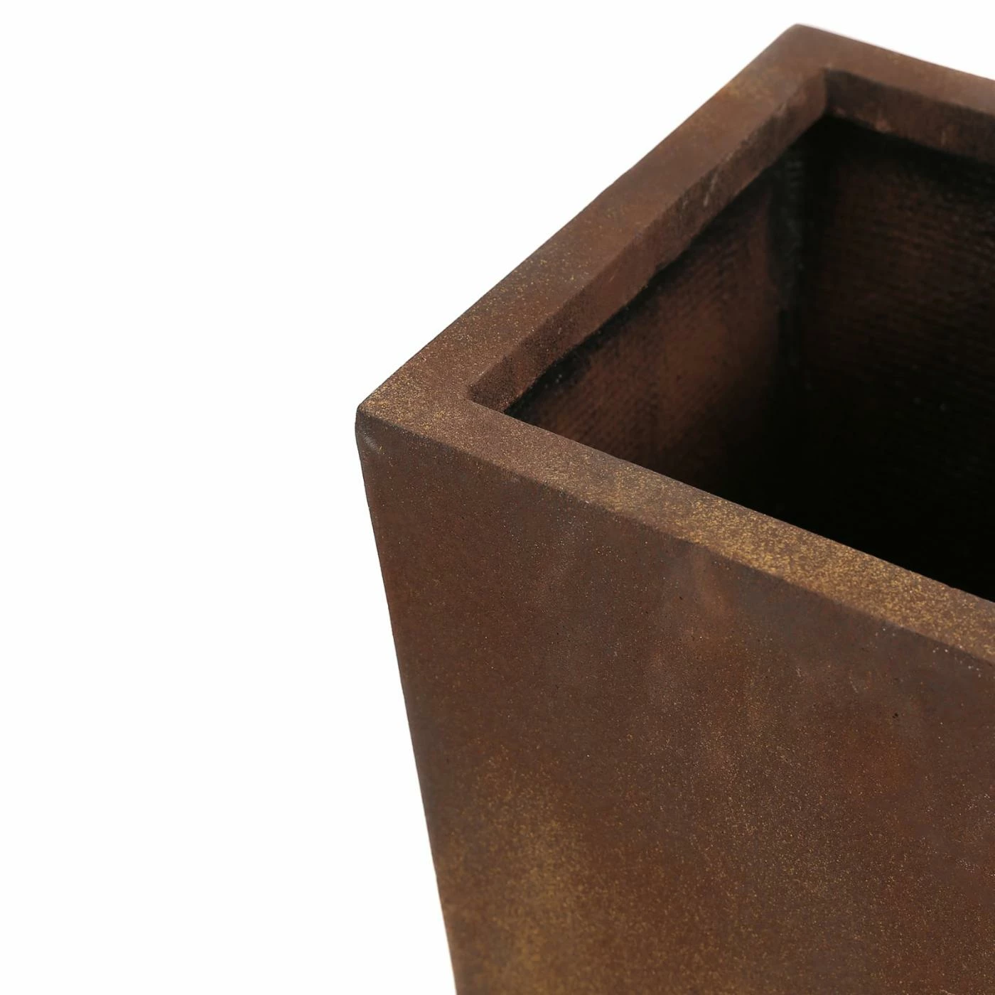 Wholesale 💯 Planter Pots LuxenHome Rustic Brown Tall Angled Planter 👏 2 Wholesale 💯 Planter Pots LuxenHome Rustic Brown Tall Angled Planter 👏 - Image 2