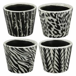 Buy 🧨 A & B Home Novelty A & B Home Small Animal Print Planters - Set Of 4 🔥