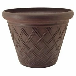 Discount ๐ Planter Pots Arcadia Garden Basketweave Pot 18 Diam. X 14H In. ๐ฅ