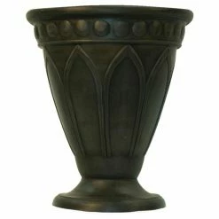 Outlet 👍 Arcadia Garden Urn Bristol Planter 16 Diam. X 18H In. - Black 🎉