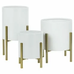 Best deal 𧨠Planter Sets Aspire Home Accents Brevyn Small Mid-Century Modern Planter - Set Of 3 π