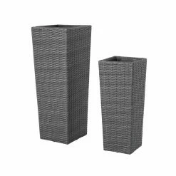 Wholesale ✨ Planter Sets HN Outdoor Sauvage Wicker Outdoor Planter - Set Of 2 😉