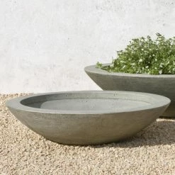 Flash Sale 👍 Planter Pots Campania International Medium Low Zen Cast Stone Planting Bowl 👏
