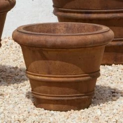 Outlet ⭐ Planter Pots Campania International Classic Rolled Rim Cast Stone Planter - 11.5 In. ❤️